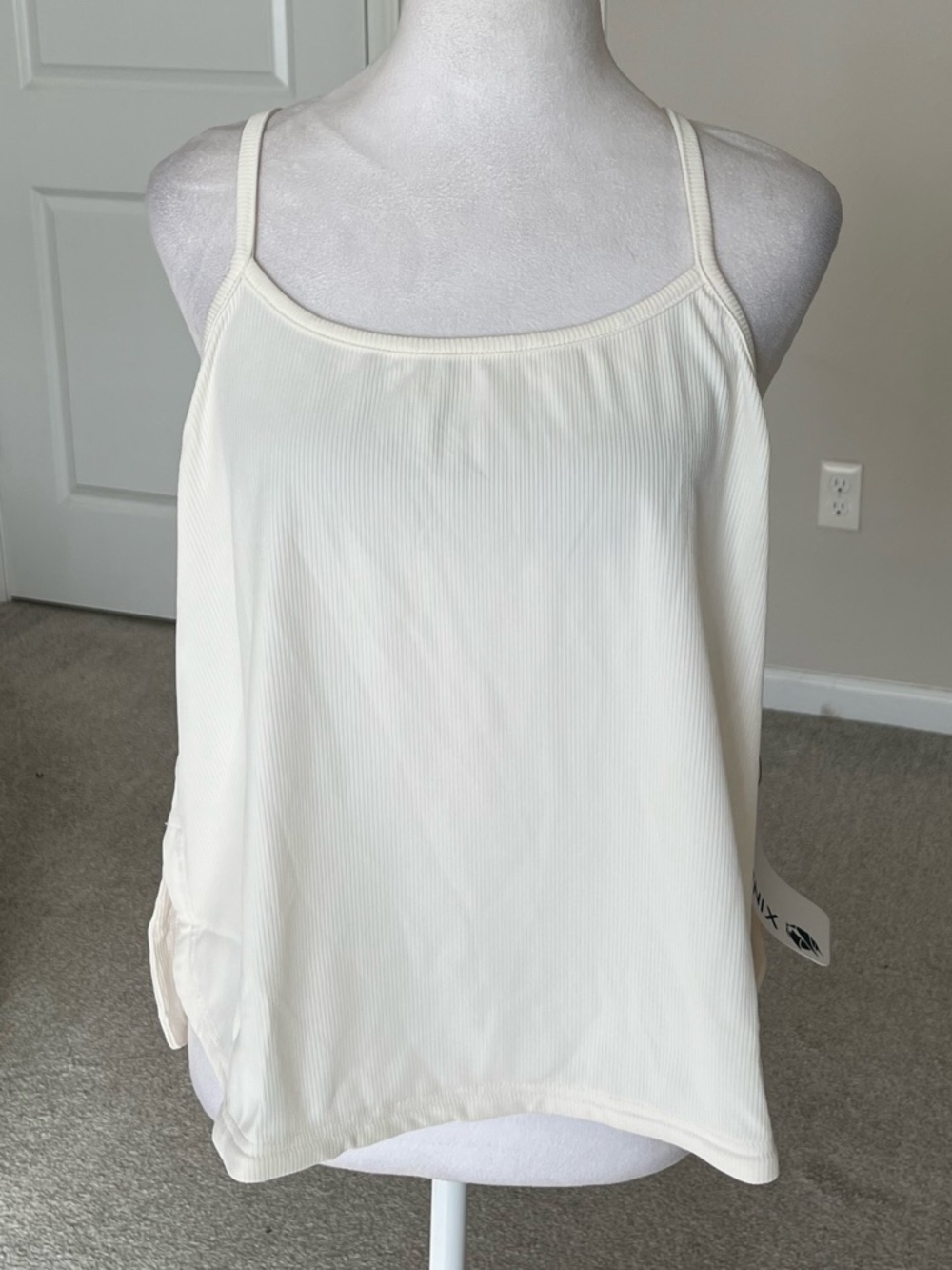 NWT Phoenix Activewear Women's Cream Paros Open Side Cami Size Large and XL